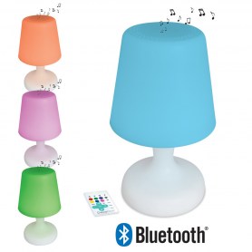 Lámpara LED con color y sonido Bluetooth® con el remoto y batería recargable 