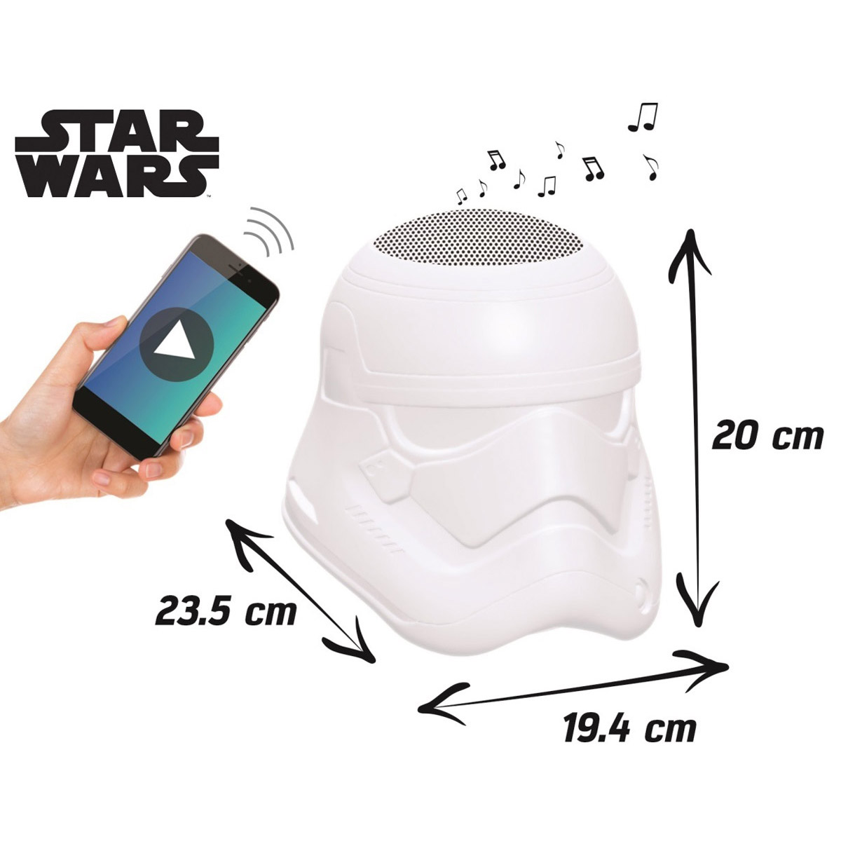 Altavoz Luminoso con Bluetooth de Stormtrooper, Star Wars, Cambiar el Color